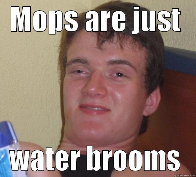 MOPS ARE JUST WATER BROOMS 10 Guy