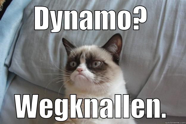 DYNAMO? WEGKNALLEN. Grumpy Cat