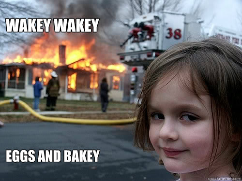 Wakey Wakey, Eggs and Bakey 