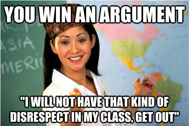 You Win an argument  