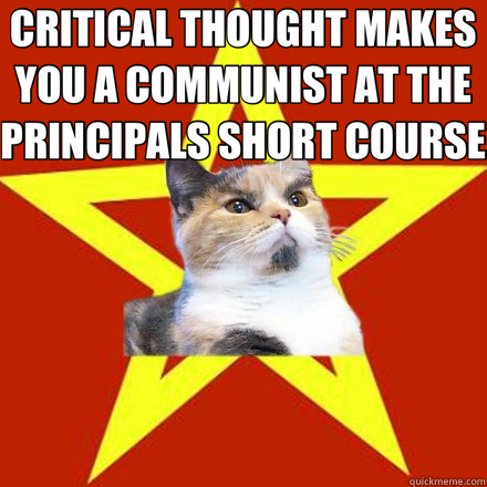 CRITICAL THOUGHT MAKES YOU A COMMUNIST AT THE PRINCIPALS SHORT COURSE   Lenin Cat