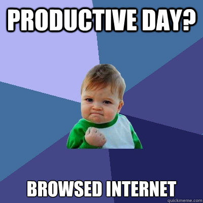 Productive Day? browsed internet  Success Kid