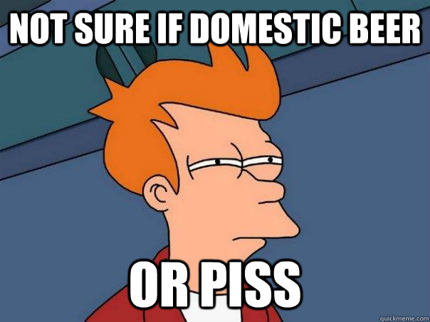 Not sure if domestic beer Or piss - Not sure if domestic beer Or piss  Futurama Fry