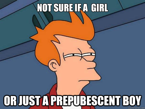 Not sure if a  girl or just a prepubescent boy  Futurama Fry