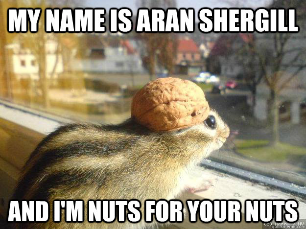 My name is aran shergill and i'm nuts for your nuts - My name is aran shergill and i'm nuts for your nuts  Adventure Chipmunk