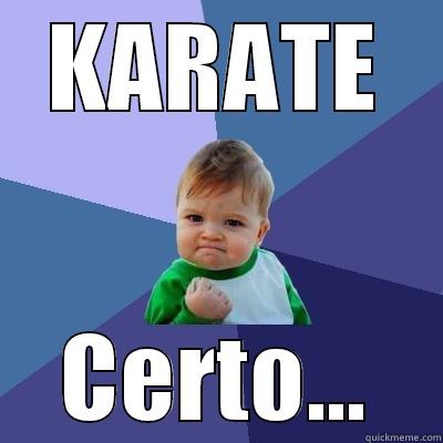 Karate Wado ryu - KARATE CERTO... Success Kid