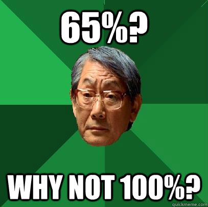 65%? Why not 100%?  High Expectations Asian Father