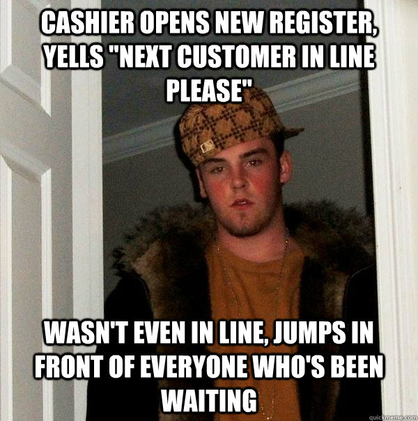 Cashier opens new register, yells 