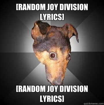 [random joy division lyrics] [random joy division lyrics]  Depression Dog