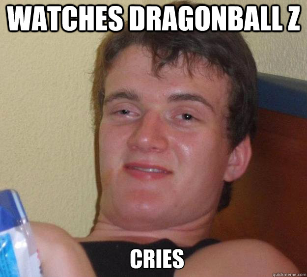 watches dragonball z cries  - watches dragonball z cries   10 Guy