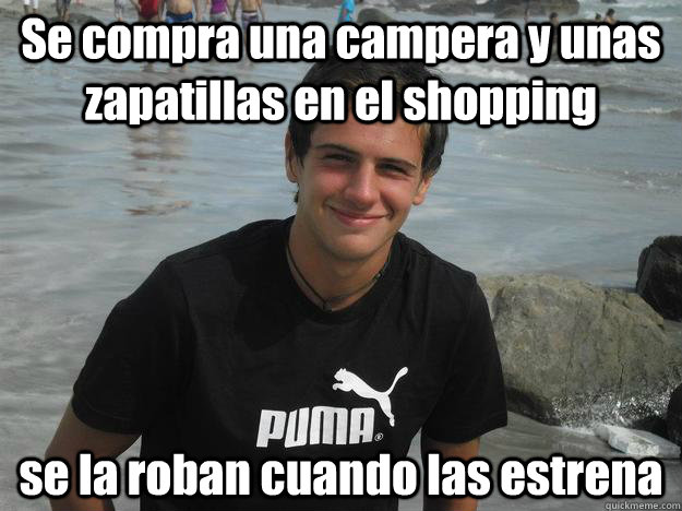 Se compra una campera y unas zapatillas en el shopping se la roban cuando las estrena   - Se compra una campera y unas zapatillas en el shopping se la roban cuando las estrena    mr facundo