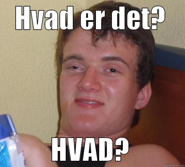 HVAD ER DET? HVAD? 10 Guy