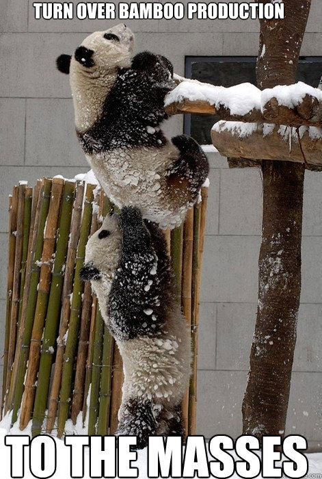 TO THE MASSES TURN OVER BAMBOO PRODUCTION - TO THE MASSES TURN OVER BAMBOO PRODUCTION  Red Pandas