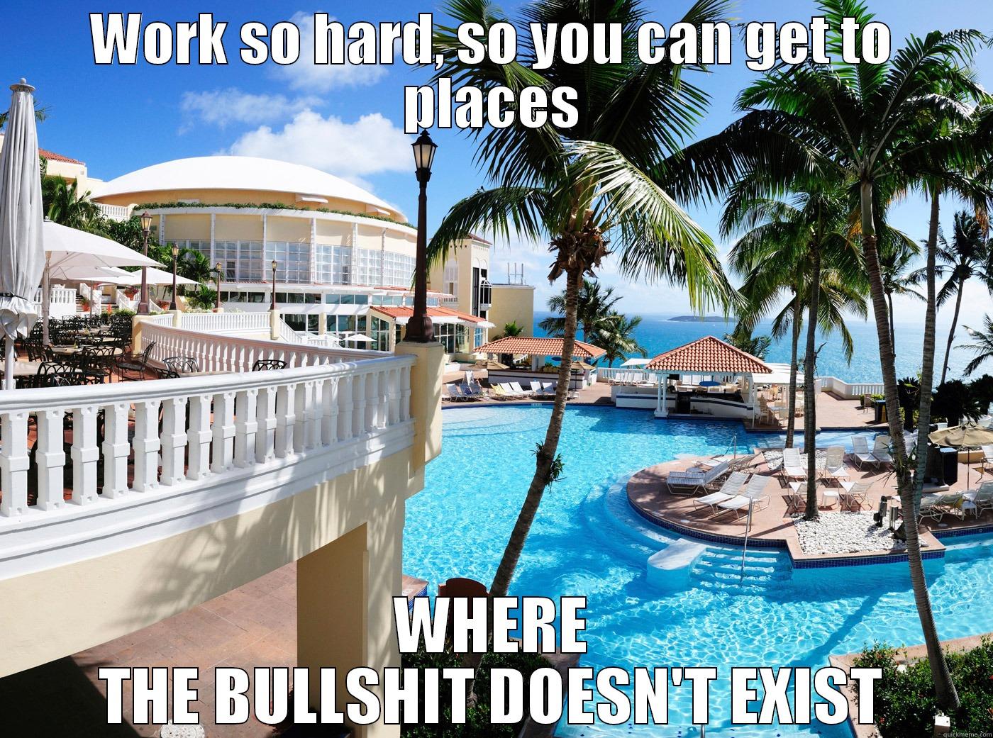 WORK SO HARD, SO YOU CAN GET TO PLACES WHERE THE BULLSHIT DOESN'T EXIST Misc
