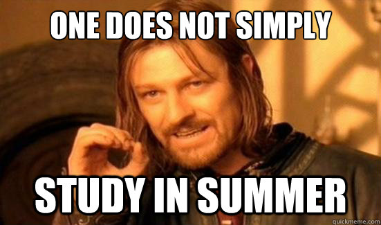 One Does Not Simply study in summer  Boromir