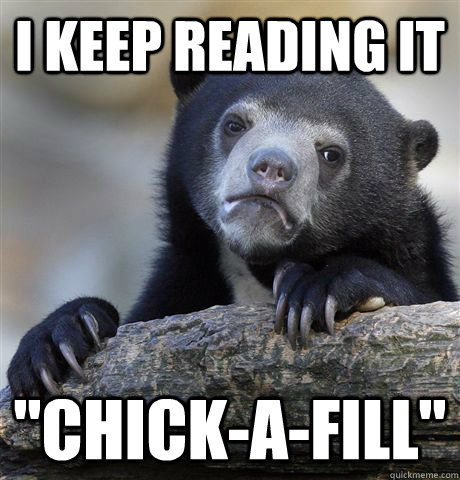 I keep reading it 