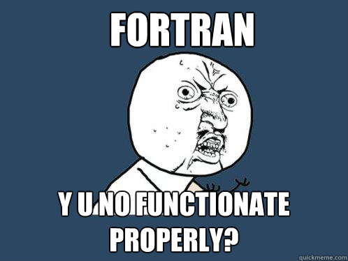 Fortran y u no functionate properly?  Y U No