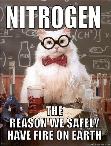 NITROGEN THE REASON WE SAFELY HAVE FIRE ON EARTH Chemistry Cat