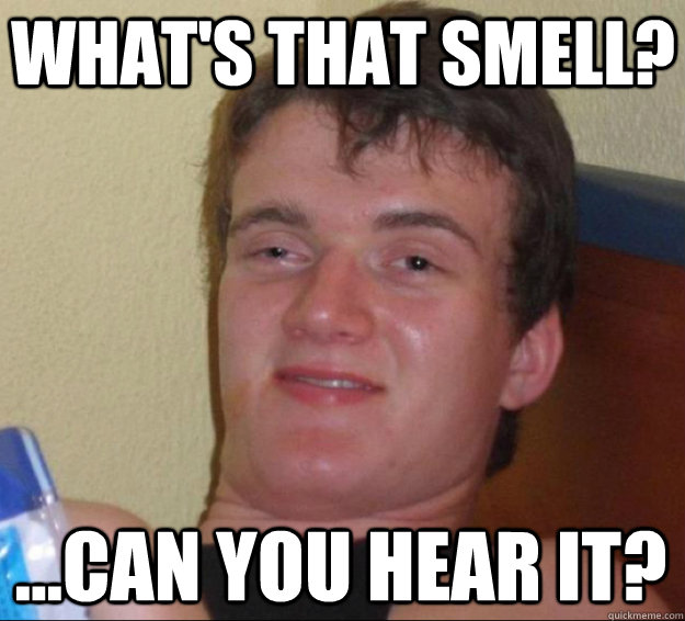 what's that smell? ...can you hear it?  10 Guy