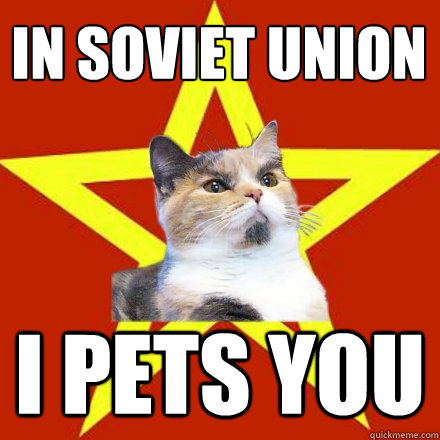 in Soviet Union i pets you  Lenin Cat