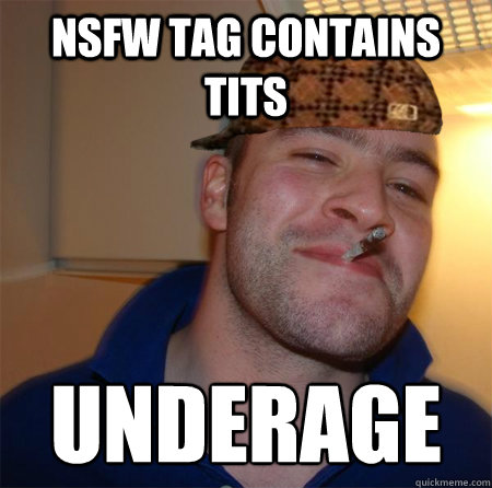 NSFW tag contains tits Underage    