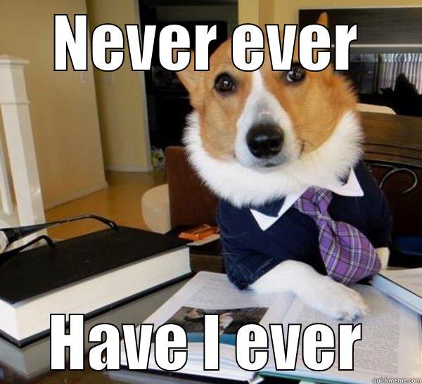 NEVER EVER HAVE I EVER Lawyer Dog