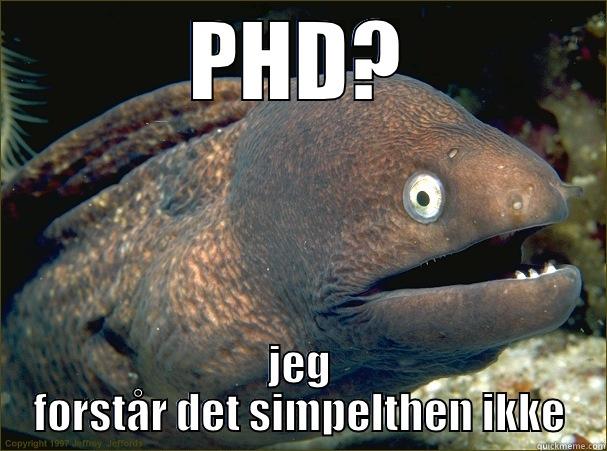 PHD? JEG FORSTÅR DET SIMPELTHEN IKKE Bad Joke Eel