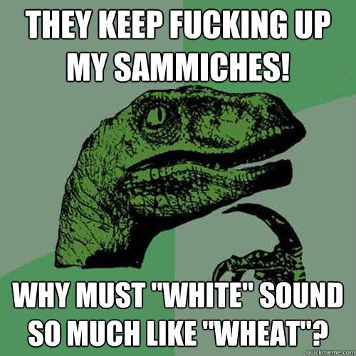 they keep fucking up my sammiches! why must 