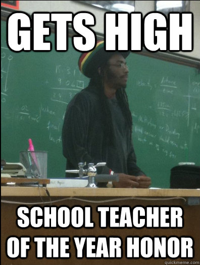 Gets High School teacher of the year honor  Rasta Science Teacher