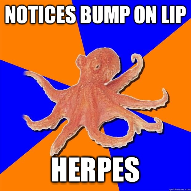 Notices Bump on Lip Herpes  Online Diagnosis Octopus