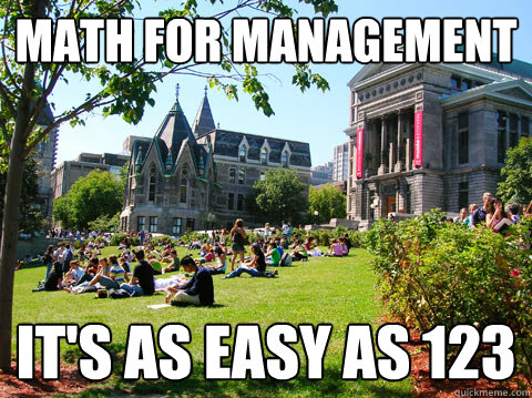 Math for management It's as easy as 123  