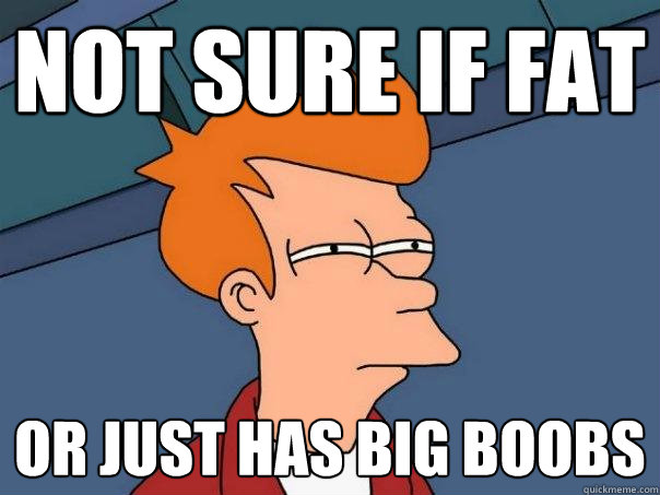 NOT SURE IF FAT OR JUST HAS BIG BOOBS  Futurama Fry