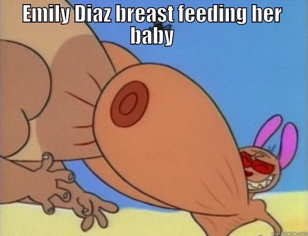 EMILY DIAZ BREAST FEEDING HER BABY  Misc