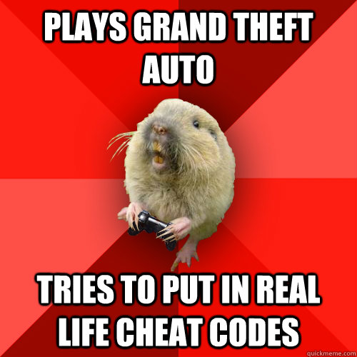 Plays grand theft auto tries to put in real life cheat codes  Gaming Gopher