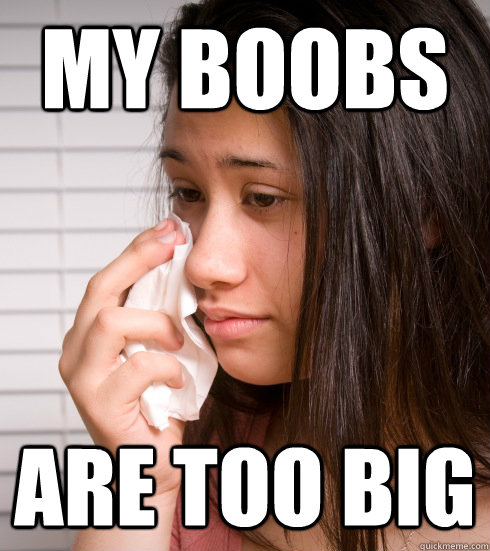 my Boobs are so small Make them biger - Big Boobed Woman Meme