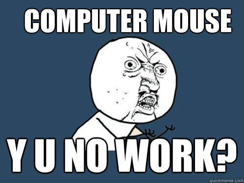 COMPUTER MOUSE Y U NO WORK?   Y U No