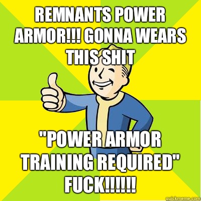 Remnants power armor!!! Gonna wears this shit 