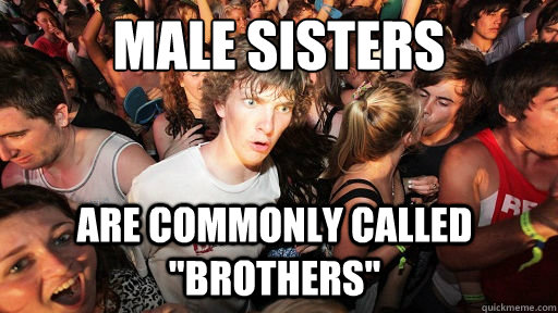 male sisters are commonly called 