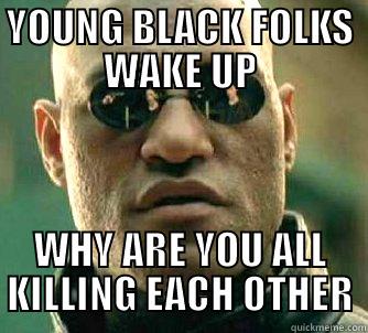 YOUNG BLACK FOLKS WAKE UP WHY ARE YOU ALL KILLING EACH OTHER Matrix Morpheus