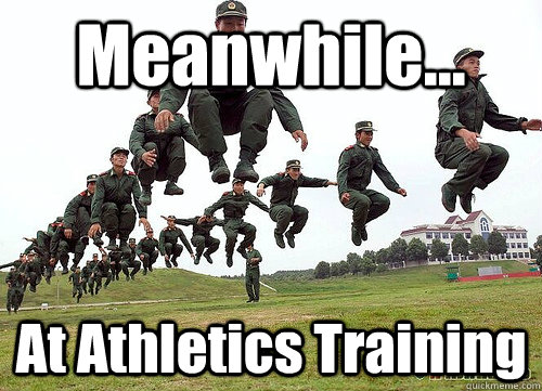 Meanwhile... At Athletics Training  Liam glass athletics