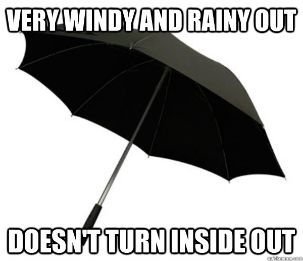 Very Windy and Rainy out doesn't turn inside out - Very Windy and Rainy out doesn't turn inside out  Misc