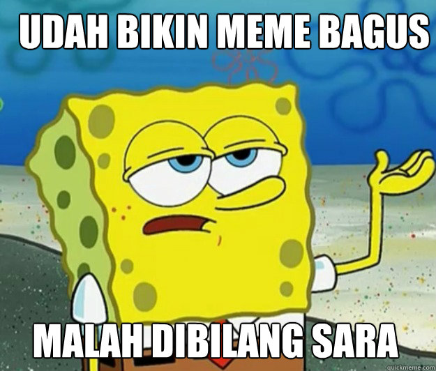 UDAH BIKIN MEME BAGUS BAGUS MALAH DIBILANG SARA  How tough am I