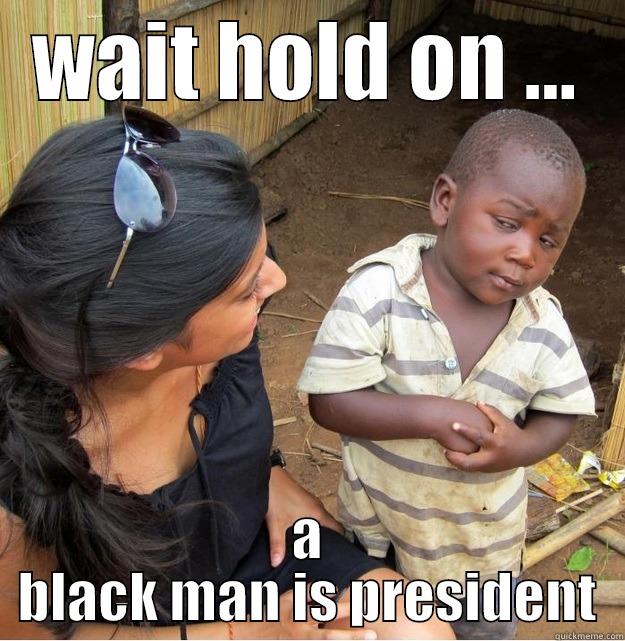 WAIT HOLD ON ... A BLACK MAN IS PRESIDENT Skeptical Third World Kid