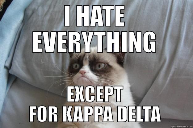 I HATE EVERYTHING EXCEPT FOR KAPPA DELTA Grumpy Cat