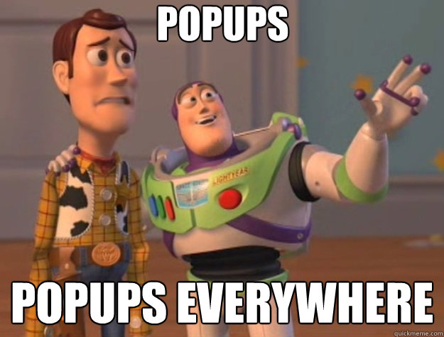 Popups Popups everywhere - Popups Popups everywhere  Toy Story