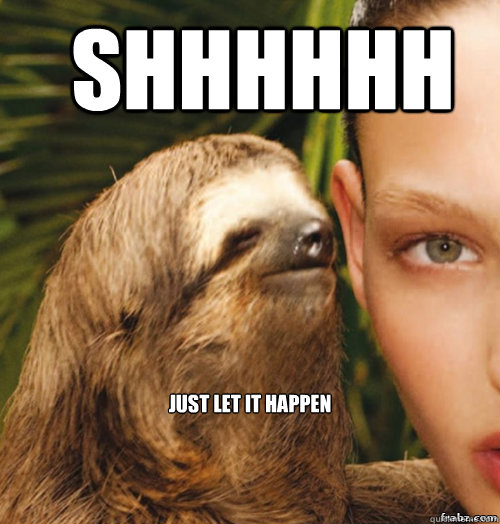 SHhhhhh Just let it happen  rape sloth