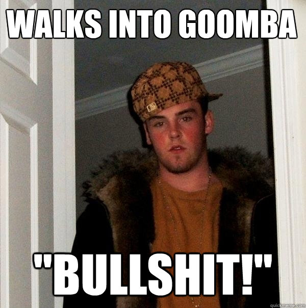 Walks into Goomba 