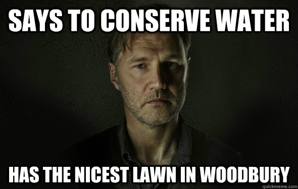 Says To conserve water Has the nicest lawn in Woodbury - Says To conserve water Has the nicest lawn in Woodbury  Misc