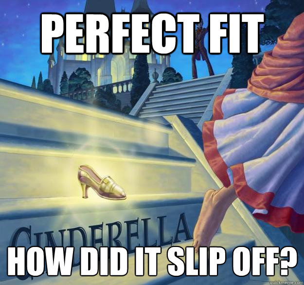 Perfect fit  How did it slip off?  Disney Logic