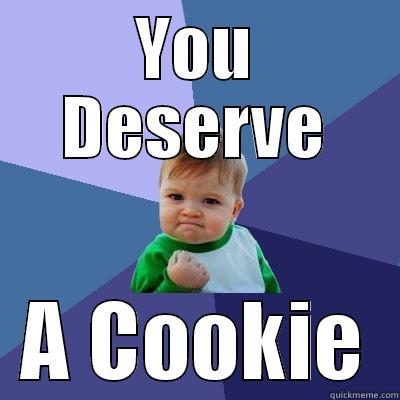 You Deserve a Cookie - YOU DESERVE A COOKIE Success Kid